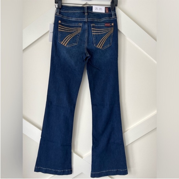 7 For All Mankind Dojo Original Jeans Trouser NWT Size 25 7FAMK Golden pockets - Picture 9 of 15